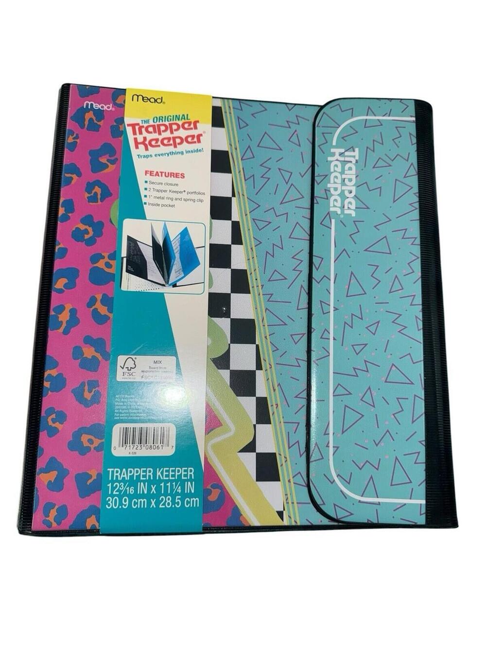 Trapper Keeper Mead Retro 80’s Design 1” Binder Notebook Portfolio Folder 7760-2